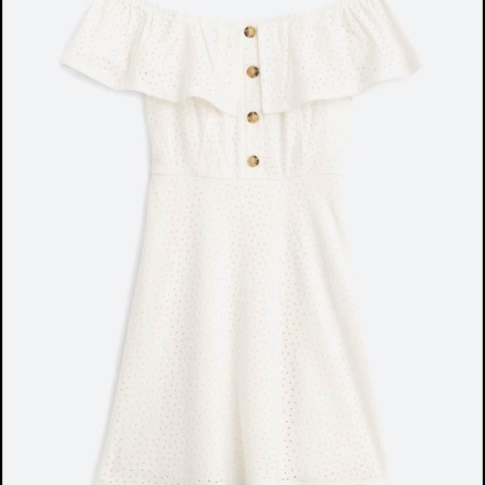 Speechless Carroll knit eyelet off the shoulder dress NWT Medium